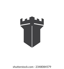 Castle logo vector illustration template
