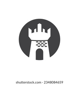 Castle logo vector illustration template