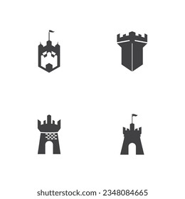 Castle logo vector illustration template