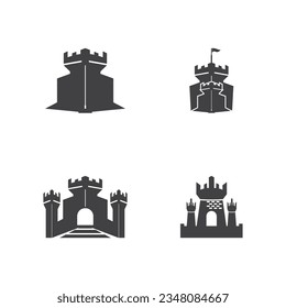 Schlosslogo, Vektorgrafik-Vorlage