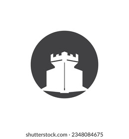 Castle logo vector illustration template