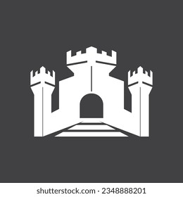 Castle logo vector illustration template