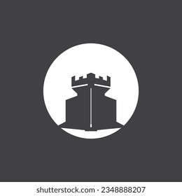 Castle logo vector illustration template