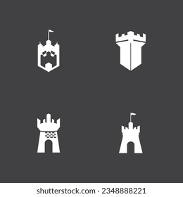 Schlosslogo, Vektorgrafik-Vorlage