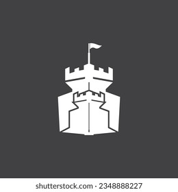 Castle logo vector illustration template