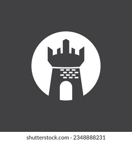 Castle logo vector illustration template