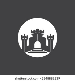 Castle logo vector illustration template