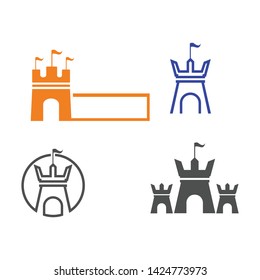 castle logo vector ilustration template