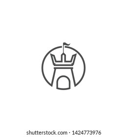 castle logo vector ilustration template