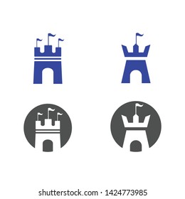 castle logo vector ilustration template