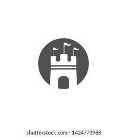 castle logo vector ilustration template