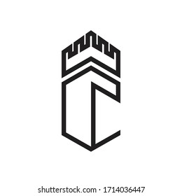 castle logo vector ilustration template 