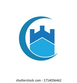 castle logo vector ilustration template 