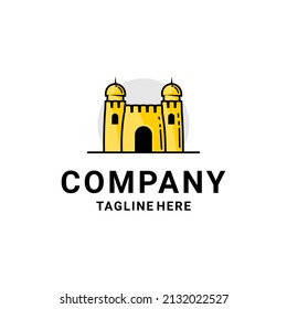 castle logo vector on white background