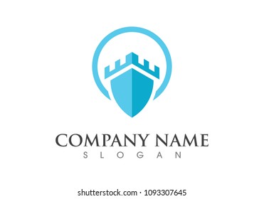 castle logo vector template