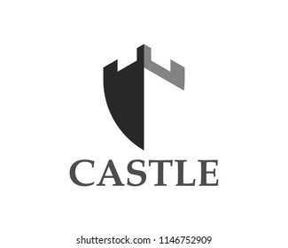 castle logo vector template