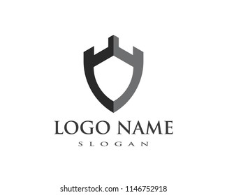 castle logo vector template