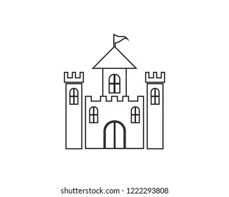 castle logo vector template illustration