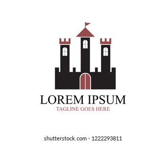 castle logo vector template illustration