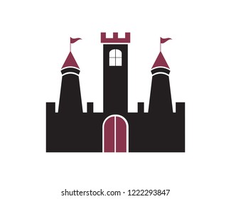 castle logo vector template illustration