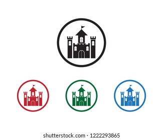 castle logo vector template illustration