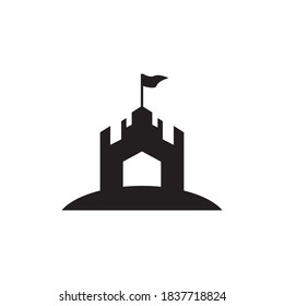 Castle logo vector template illustration