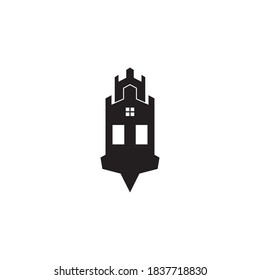 Castle logo vector template illustration