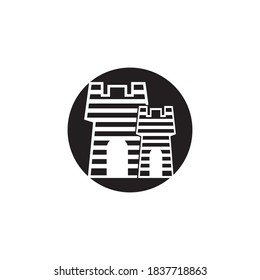 Castle logo vector template illustration