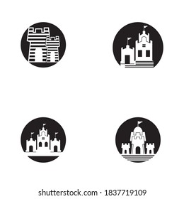 Castle logo vector template illustration