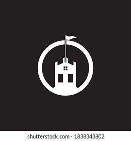 Castle logo vector template illustration