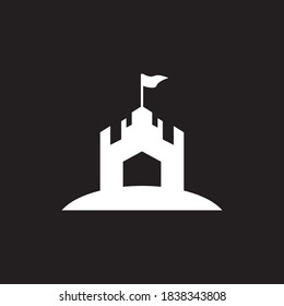 Castle logo vector template illustration