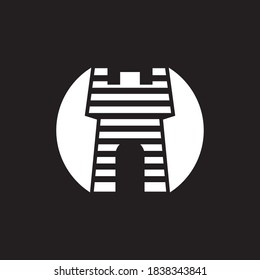 Castle logo vector template illustration