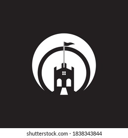Castle logo vector template illustration