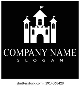 castle logo vector template illustration