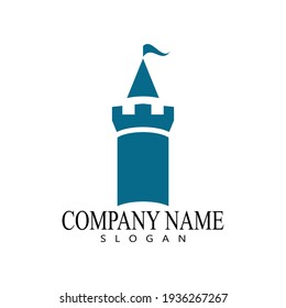 castle logo vector template illustration