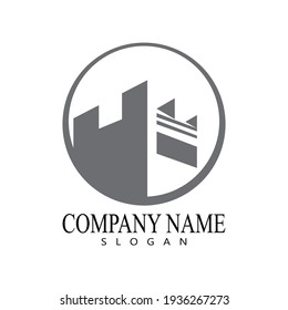 castle logo vector template illustration