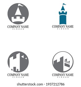 castle logo vector template illustration