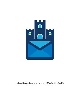 Castle Mail Logo Icon Design