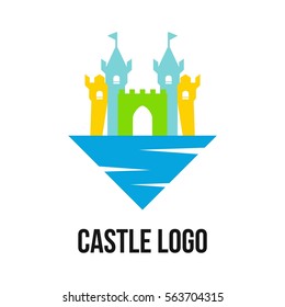 Castle medieval logo design