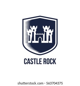Castle medieval logo design