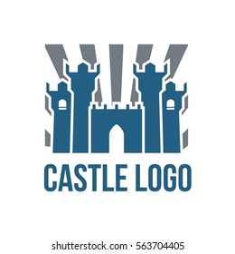 Castle medieval logo design