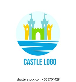 Castle medieval logo design