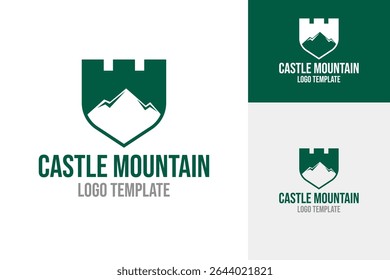 Schloss Berg Logo Design Vorlage Vektorgrafik