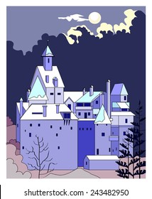 Castle at night