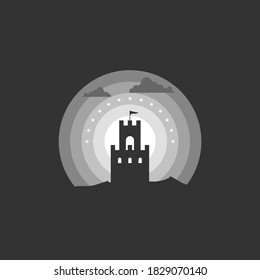 Castle in the Night. Silhouette
