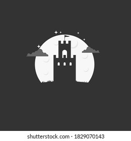 Castle in the Night. Silhouette