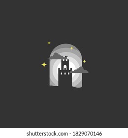 Castle in the Night. Silhouette