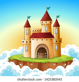 A castle on the sky illustration