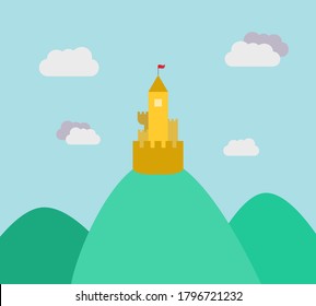 Castillo sobre una montaña