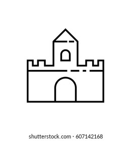 Castle outline icon. 
